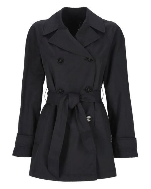 Marella Cotton-blend Double-breasted Coat Black