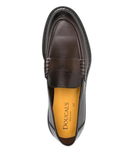 Mocasines penny Doucal's de hombre de color Gray