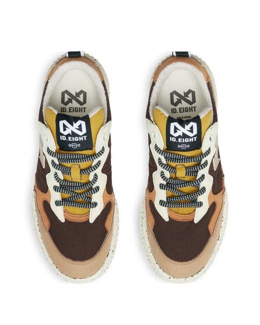 ID EIGHT Brown Hana Arrow-Detail Sneakers for men