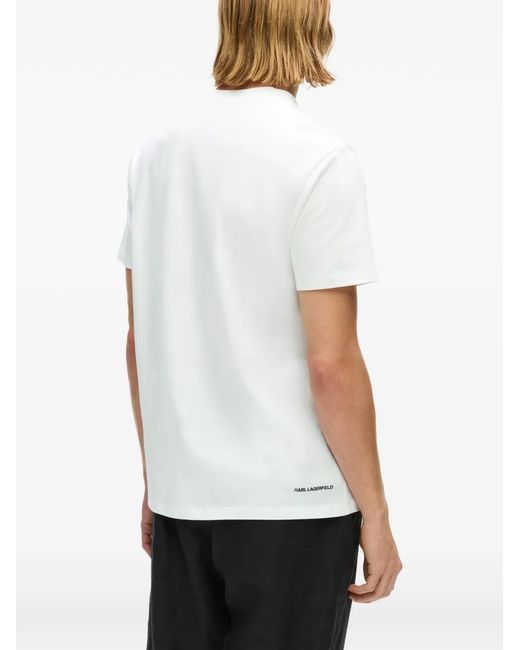 Karl Lagerfeld White Logo Essential T-Shirt for men