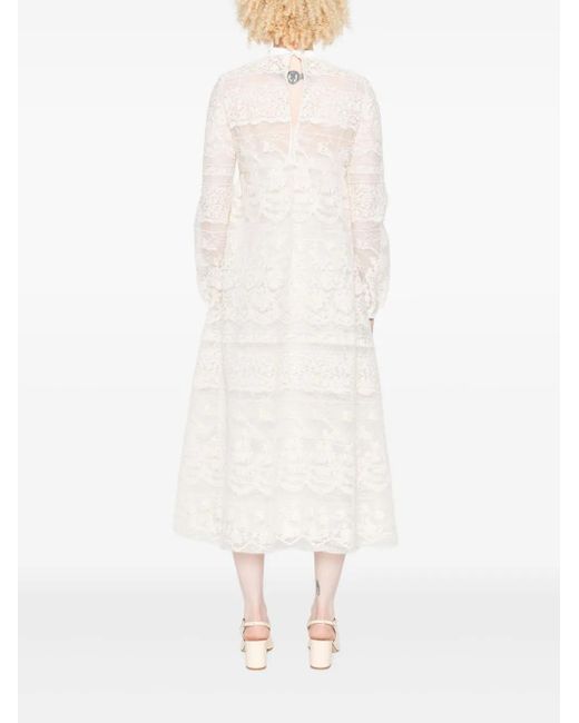 N°21 White Lace-Bow Maxi Dress