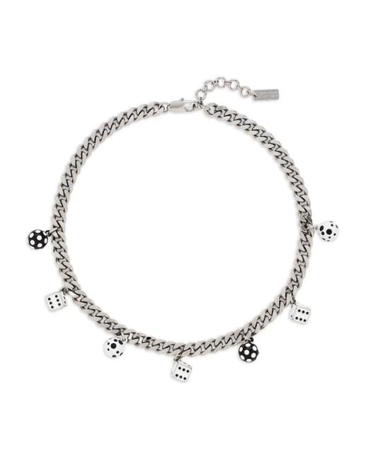 Marc Jacobs Metallic X Derrick Adams The Dice Charm Necklace