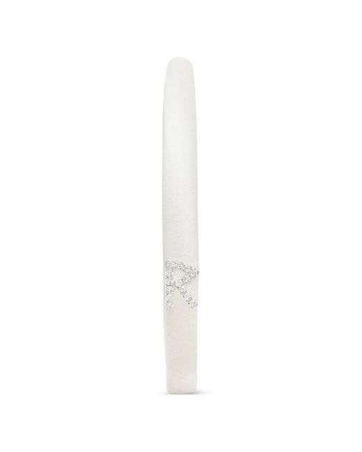 Ruslan Baginskiy White Crystal-Embellished Headband