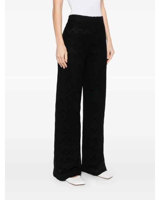 Twinset Black Macramé Trousers