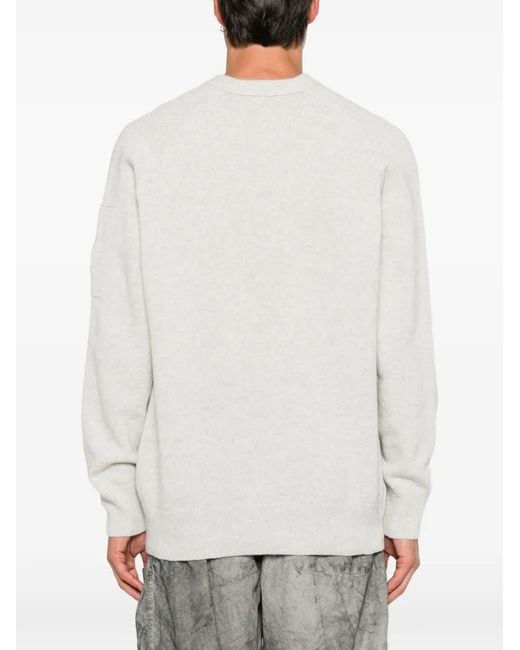 C P Company White Lens-Detail Sweater for men