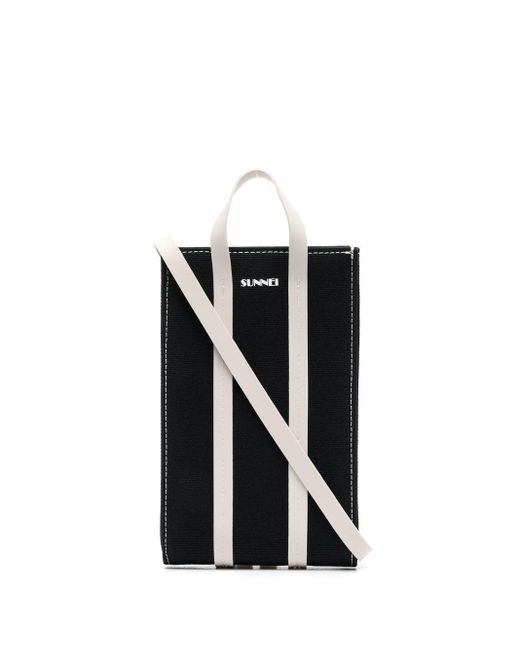 Sunnei Canvas Logo-print Crossbody Bag in Black | Lyst Canada