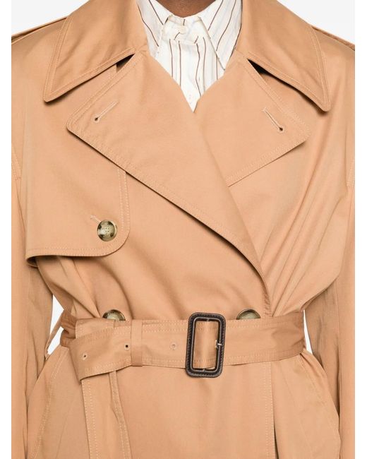 Stella McCartney Natural Belted Double-Breasted Jacket