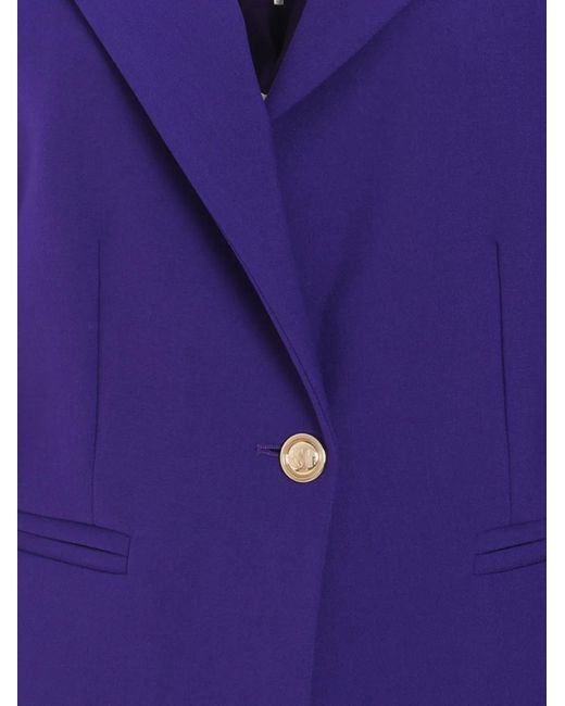 SIMONA CORSELLINI Blue Single-Breasted Blazer