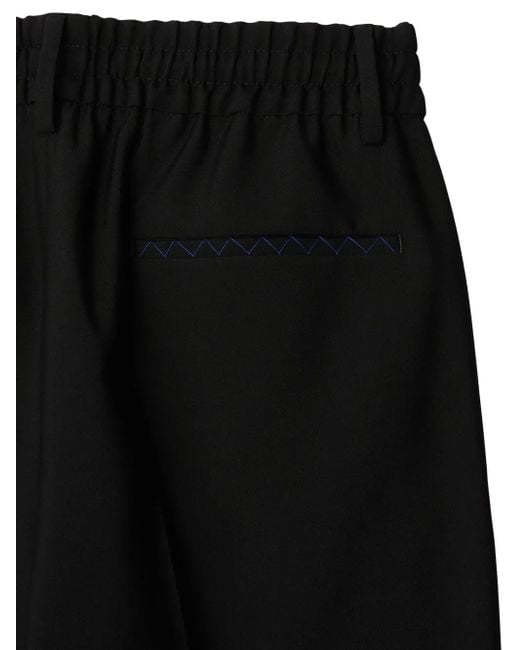Burberry Black Straight-Leg Wool Trousers