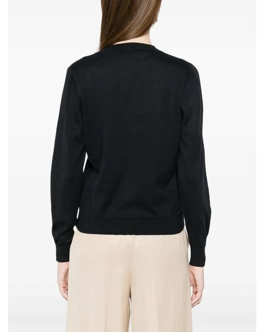 Be You Black V-Neck Buttoned Cardigan