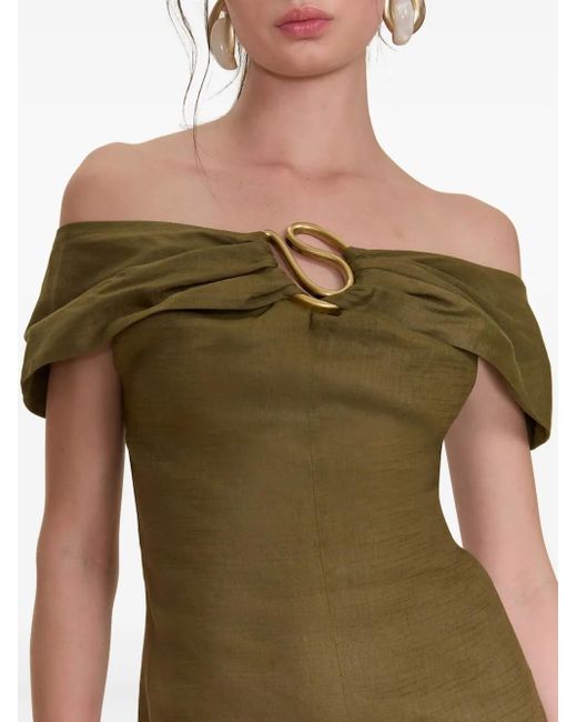 Cult Gaia Green Sawyer Mini Dress