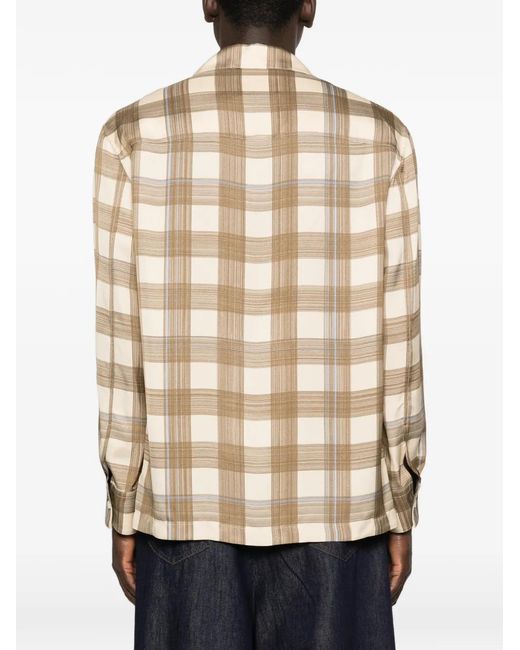 Jil Sander Natural Check-Print Shirt for men