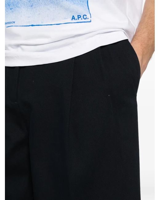 A.P.C. White Ginny Pleated Trousers for men