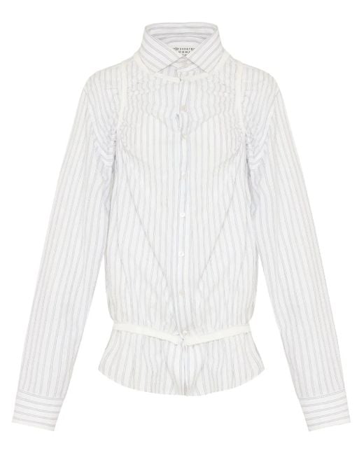 Maison Margiela ストライプ シャツ ホワイト | Lyst 