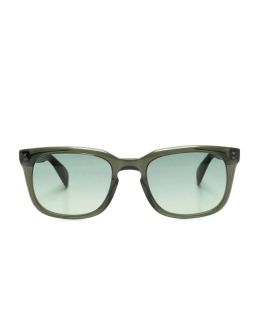 Moscot Green Shiddock Sonnenbrille Mit Eckigem Gestell