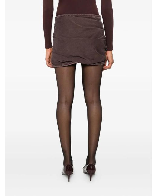 Magda Butrym ローズシェイプ ミニスカート Brown