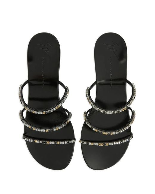 Giuseppe Zanotti White Dark Colorful 40mm Embellished Sandals