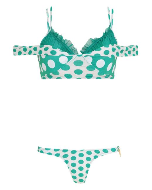 Bikini a lunares Amir Slama de color Green