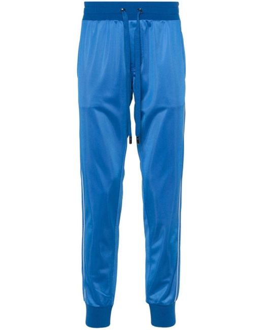 Pantaloni sportivi con banda laterale di Dolce & Gabbana in Blue da Uomo