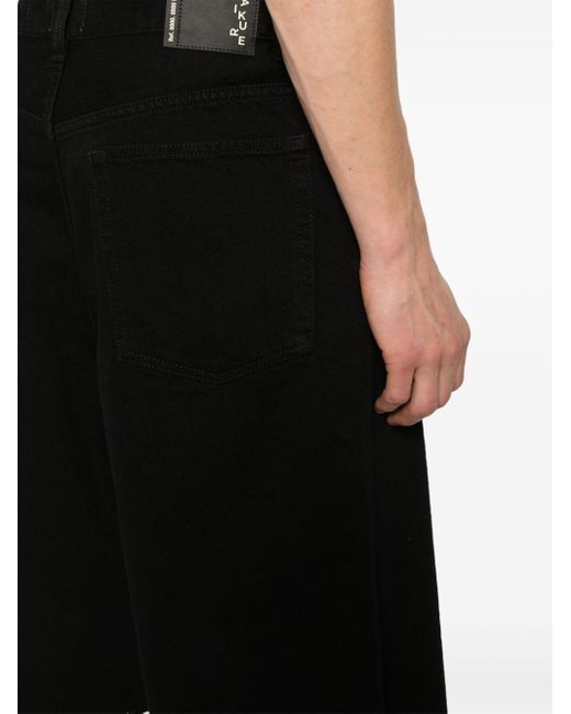 Haikure Ausgefranste Jeans-Shorts in Black für Herren