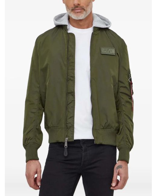 Alpha Industries MA-1 TT Bomberjacke mit Kapuze in Green für Herren