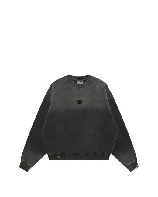 Aape By A Bathing Ape Black Logo-Patch Sweatshirt for men