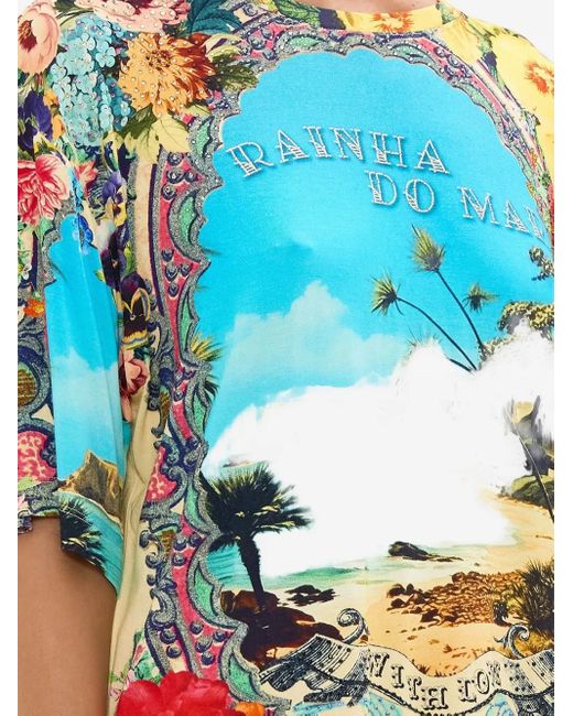 Camilla Bathing Bombshell T-Shirt in het Blue