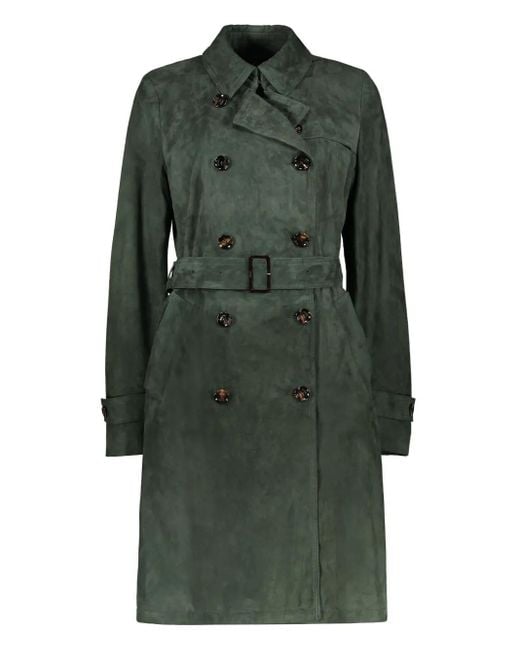 Moorer Green Avignon Sude Trench Coat