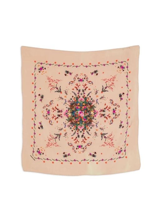 Osklen Pink Floral-Print Scarf