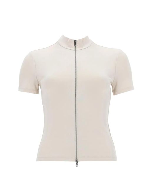 Alexander Wang White Zipped Top