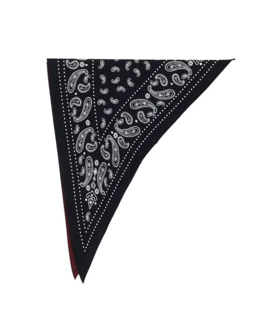 Destin Black Paisley-Print Wool Scarf