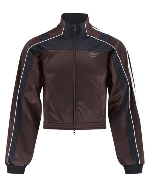 Martine Rose Black Shrunken Track Jacket for men