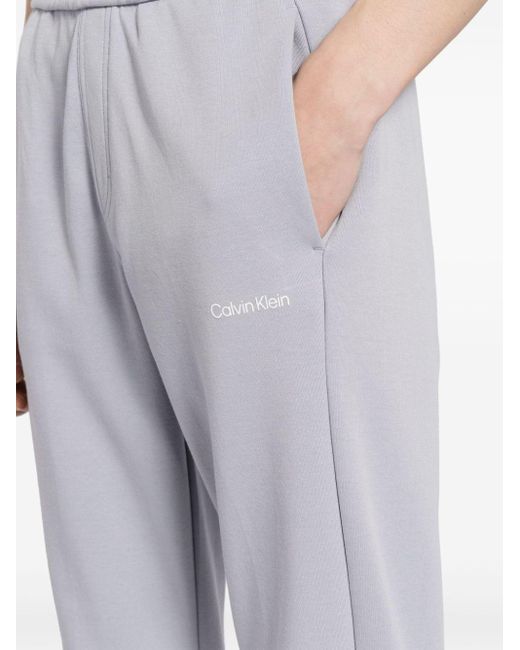 Calvin Klein Gray Logo-print Track Pants for men