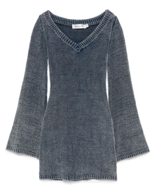 AYA MUSE Blue Gestricktes Minikleid