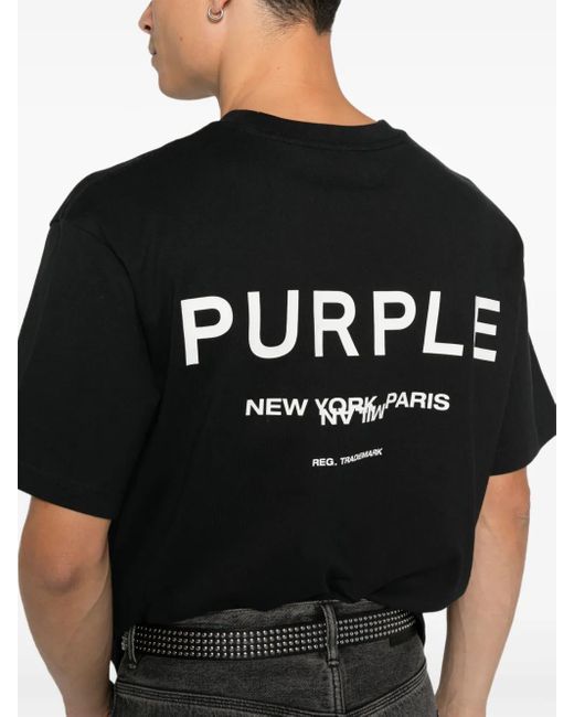 Purple Brand T-Shirt Met Logo in het Black voor heren