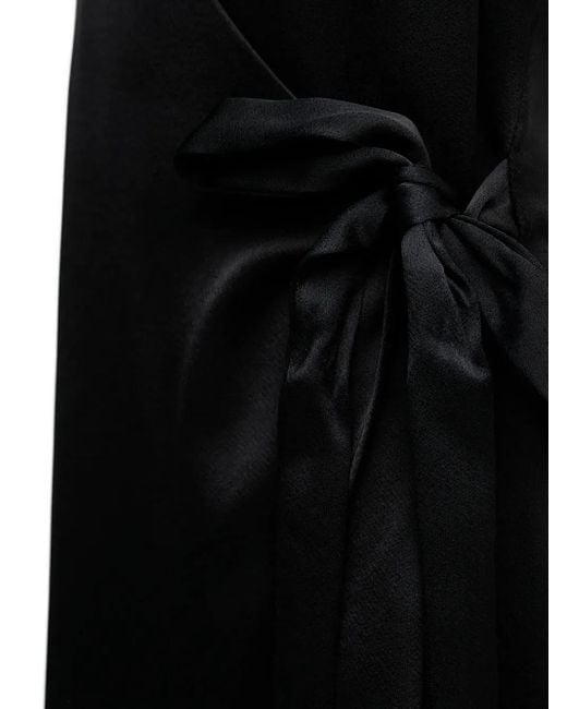 Robe Portefeuille À Dos Nu Sandro Ferrone en coloris Black