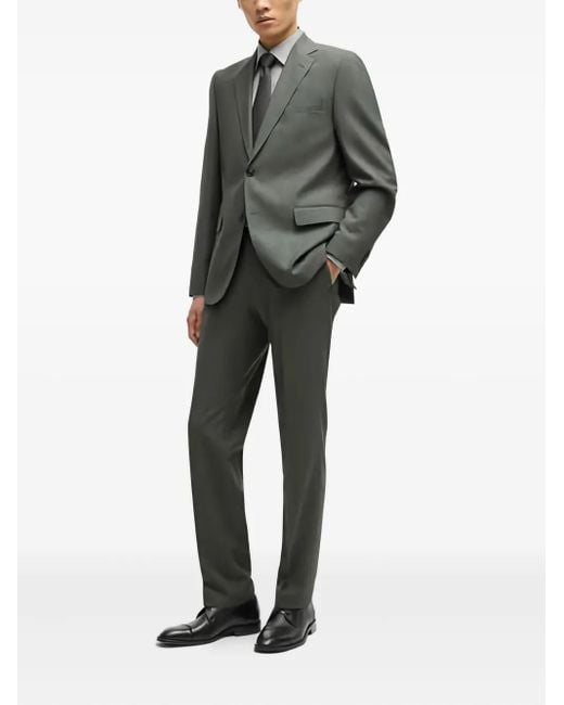 Boss Black Cap-Toe Derby Shoes for men