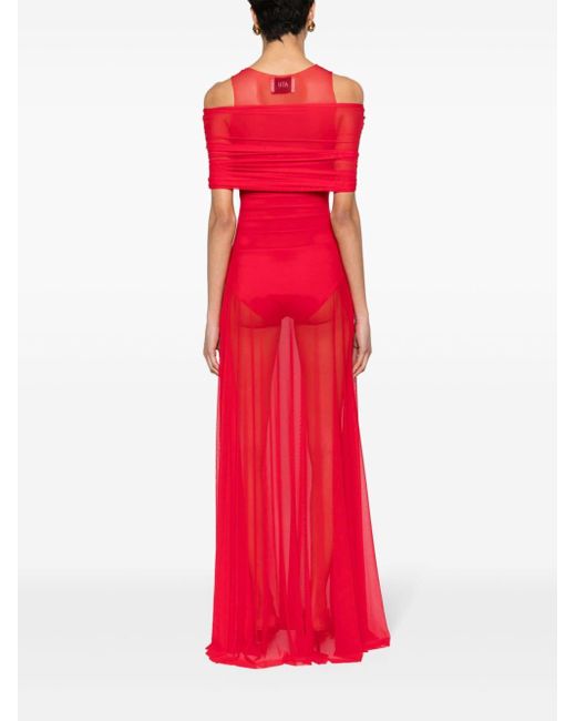 Atu Body Couture Red Kleid mit rundem Ausschnitt