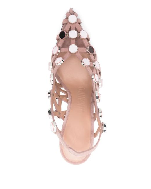 The Attico Pink Grid Pumps 105mm