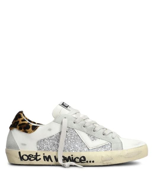 Baskets En Cuir À Logo Embossé 4b12 en coloris White