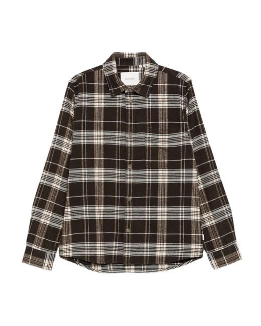 Camicia Lennon A Quadri di Les Deux in Black da Uomo