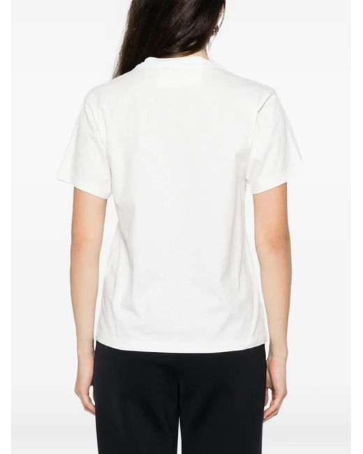 Autry White Solid Crew Neck T-Shirt