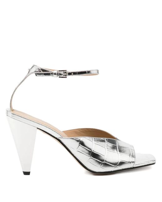 Michael Kors White 90Mm Electra Sandals