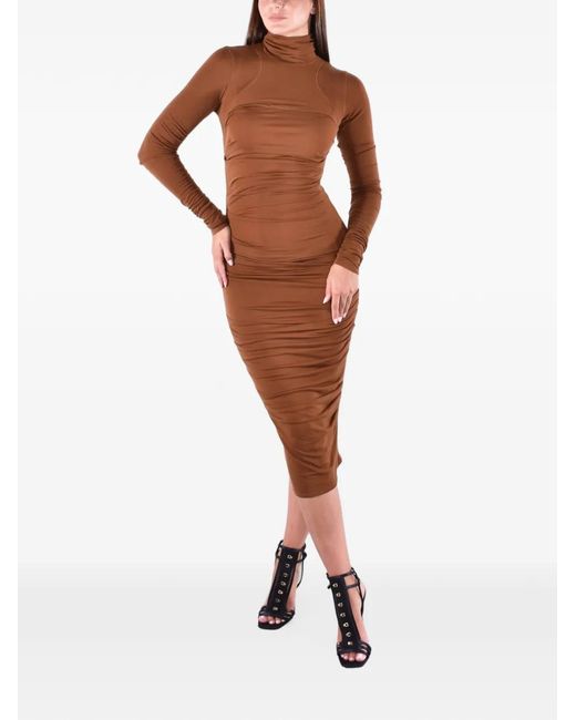 Elisabetta Franchi Brown Dress