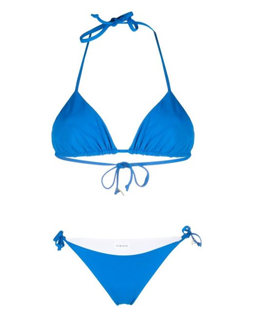 Fisico Reversible Triangle Bikini in Blue | Lyst