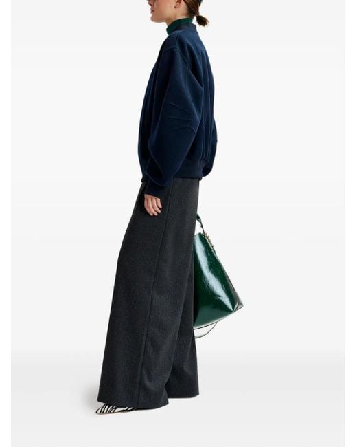 Essentiel Antwerp Blue Zip-Fastening Bomber Jacket