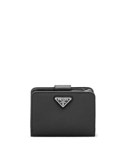 Prada Black Small Saffiano-Leather Wallet