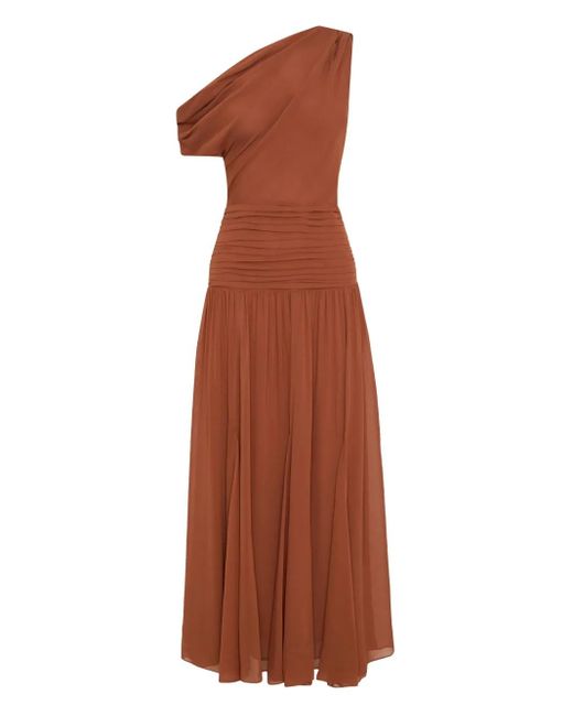 Abito Midi Reece Monospalla di Nicholas in Brown