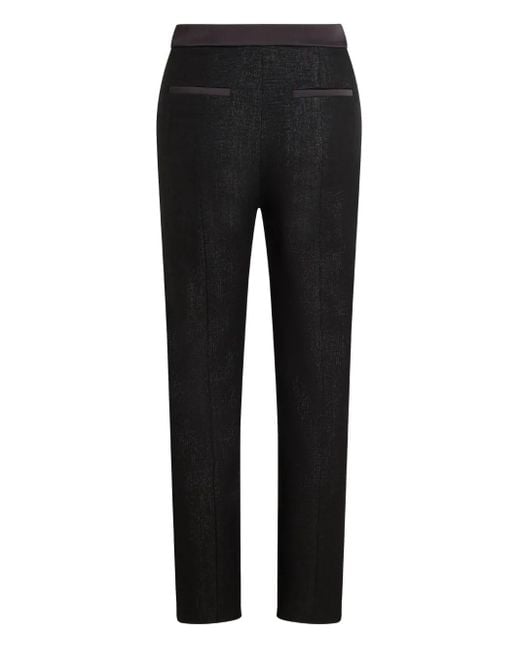Karl Lagerfeld Black Textured Tailored Trousers