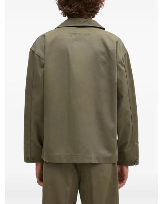 Chaqueta con logo bordado y bolsillo de parche Neighborhood de hombre de color Green